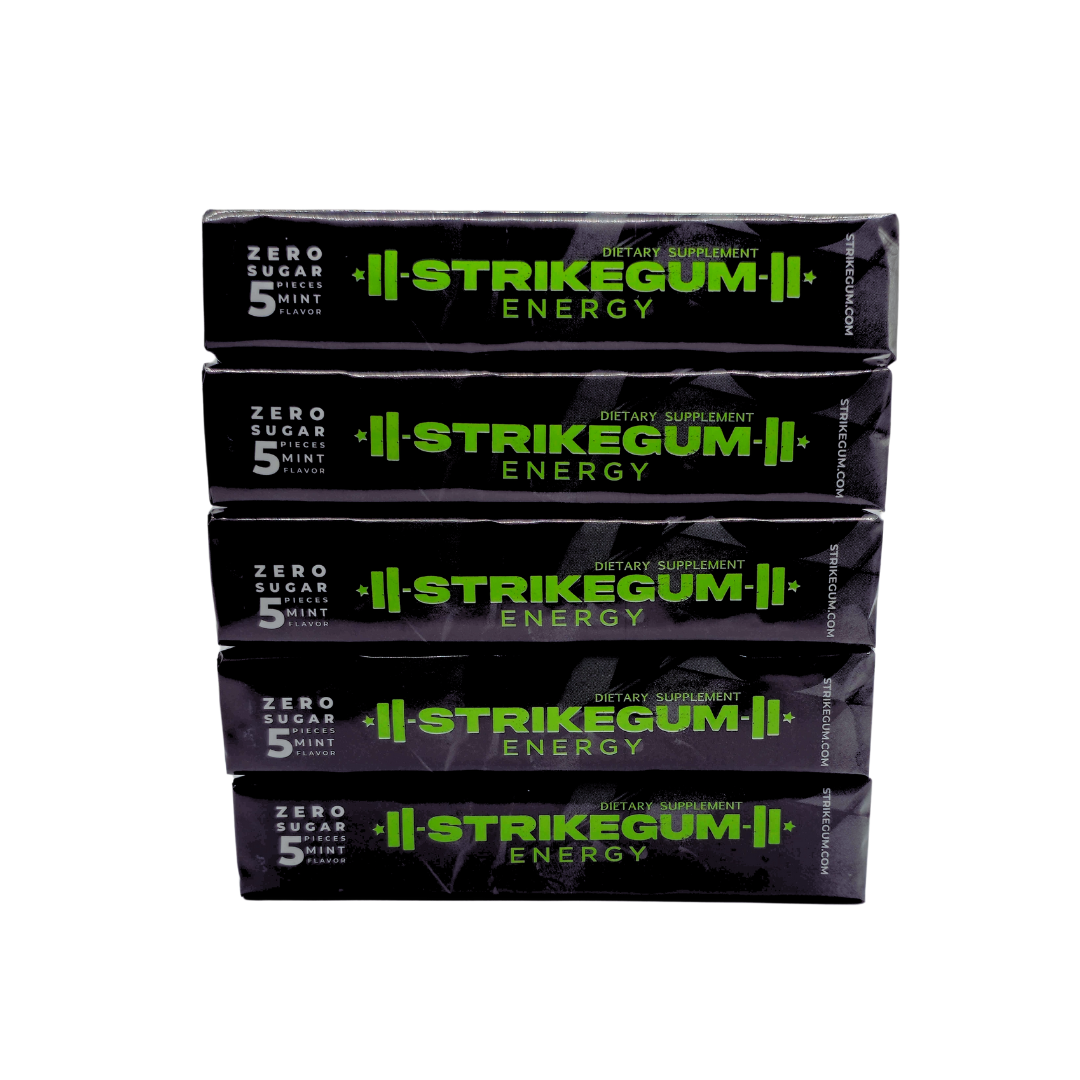 Strike Premium Energy Gum | 5 Packs