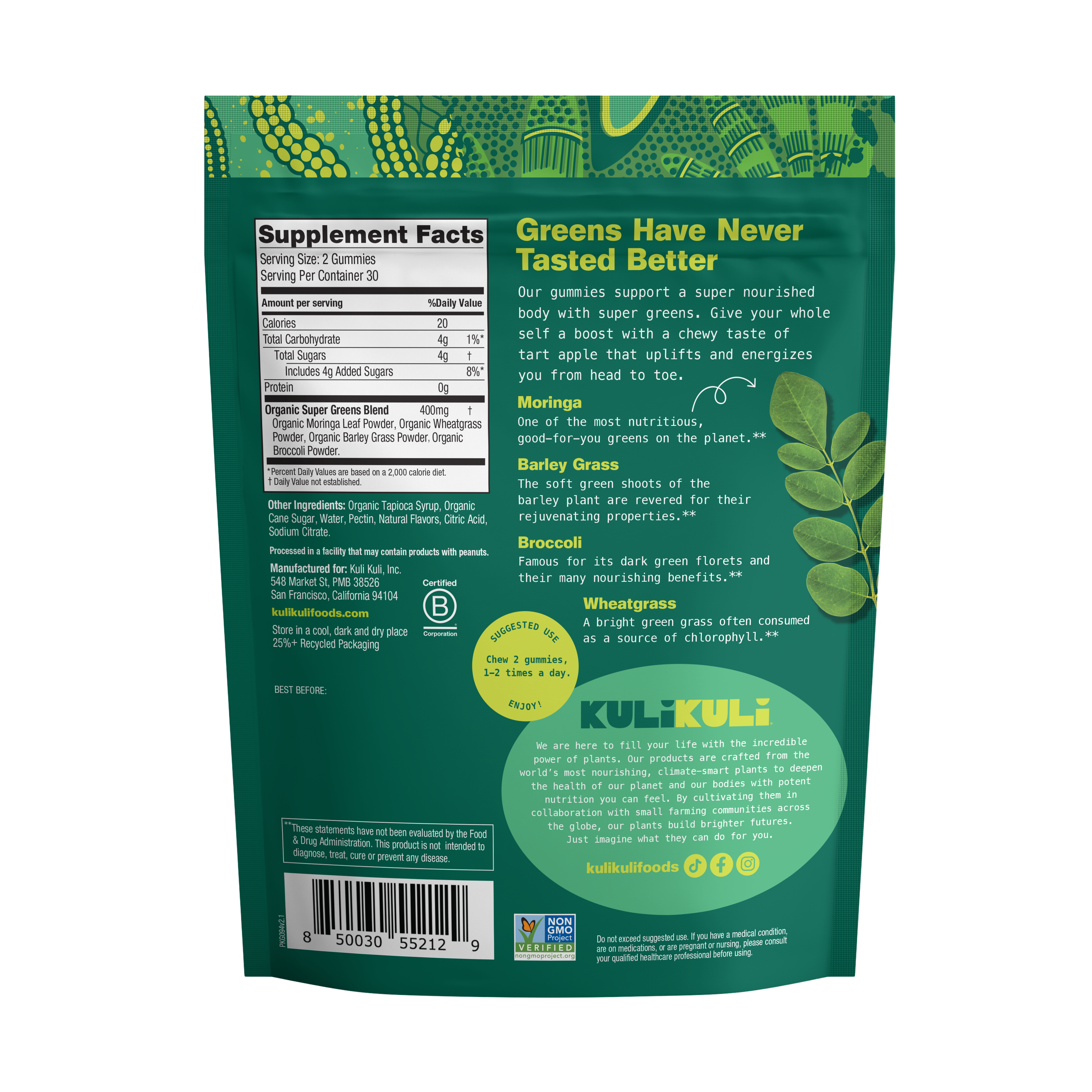 Moringa & Super Greens Superfood Gummies