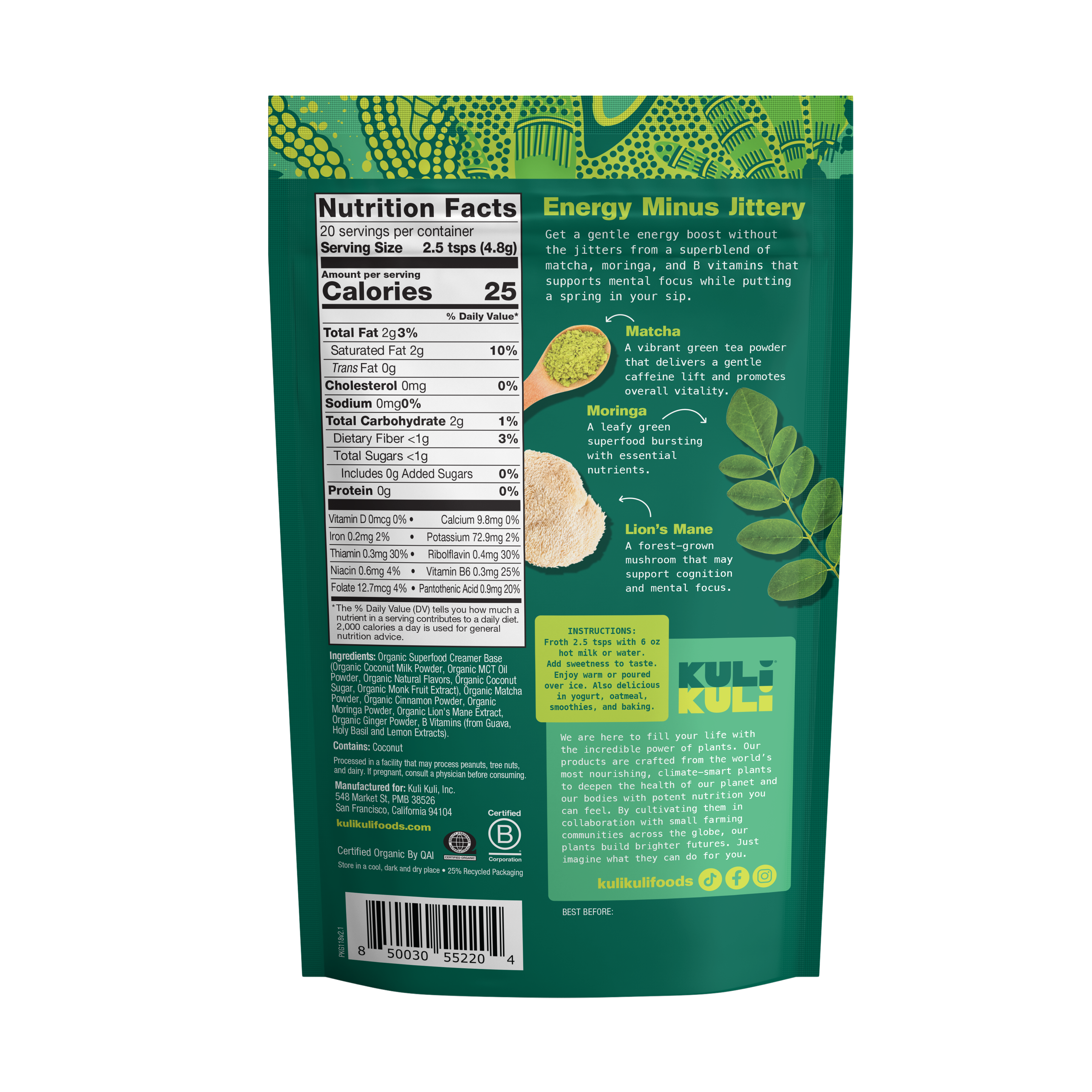 Matcha Moringa Superfood Latte
