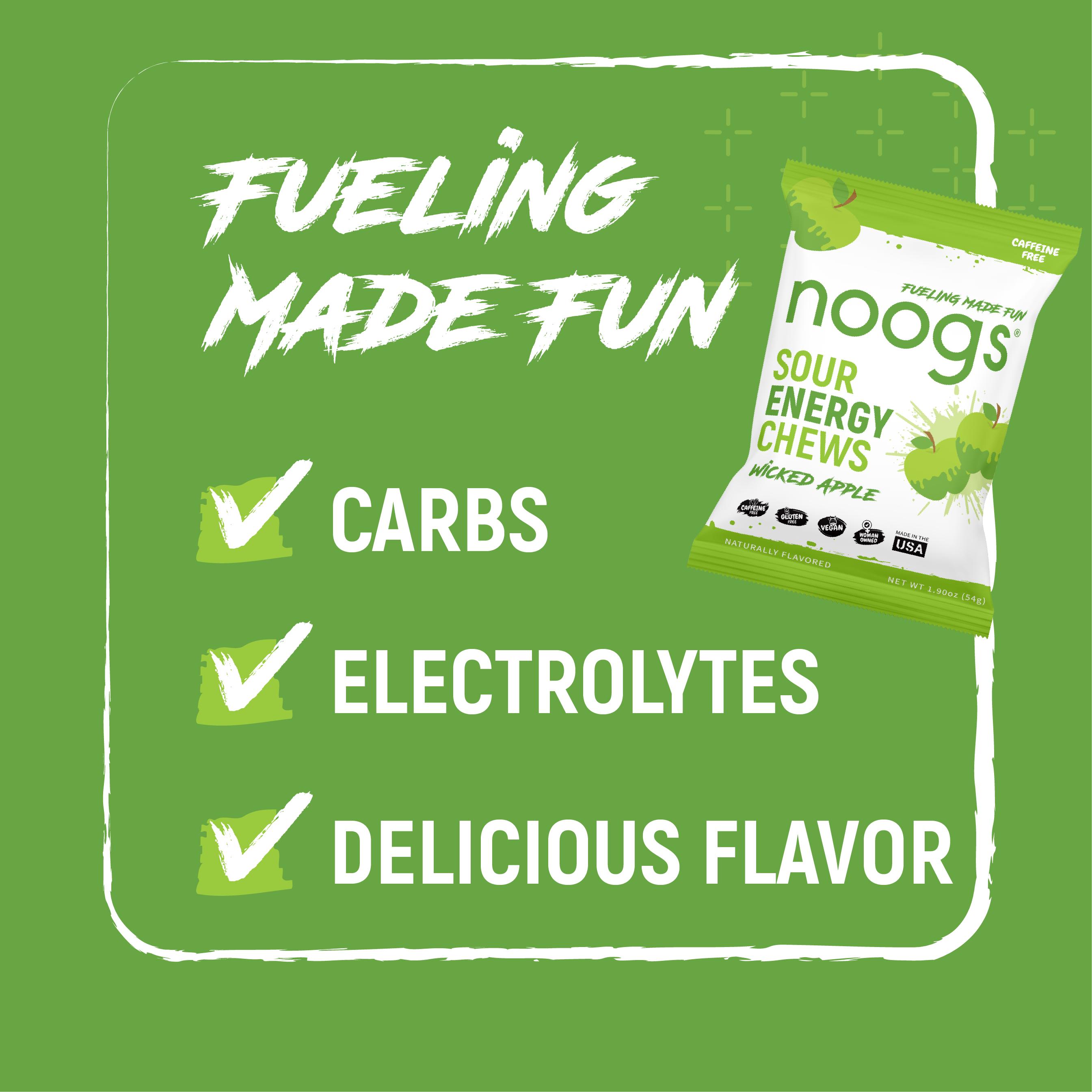 Wicked Apple Sour Energy Chews