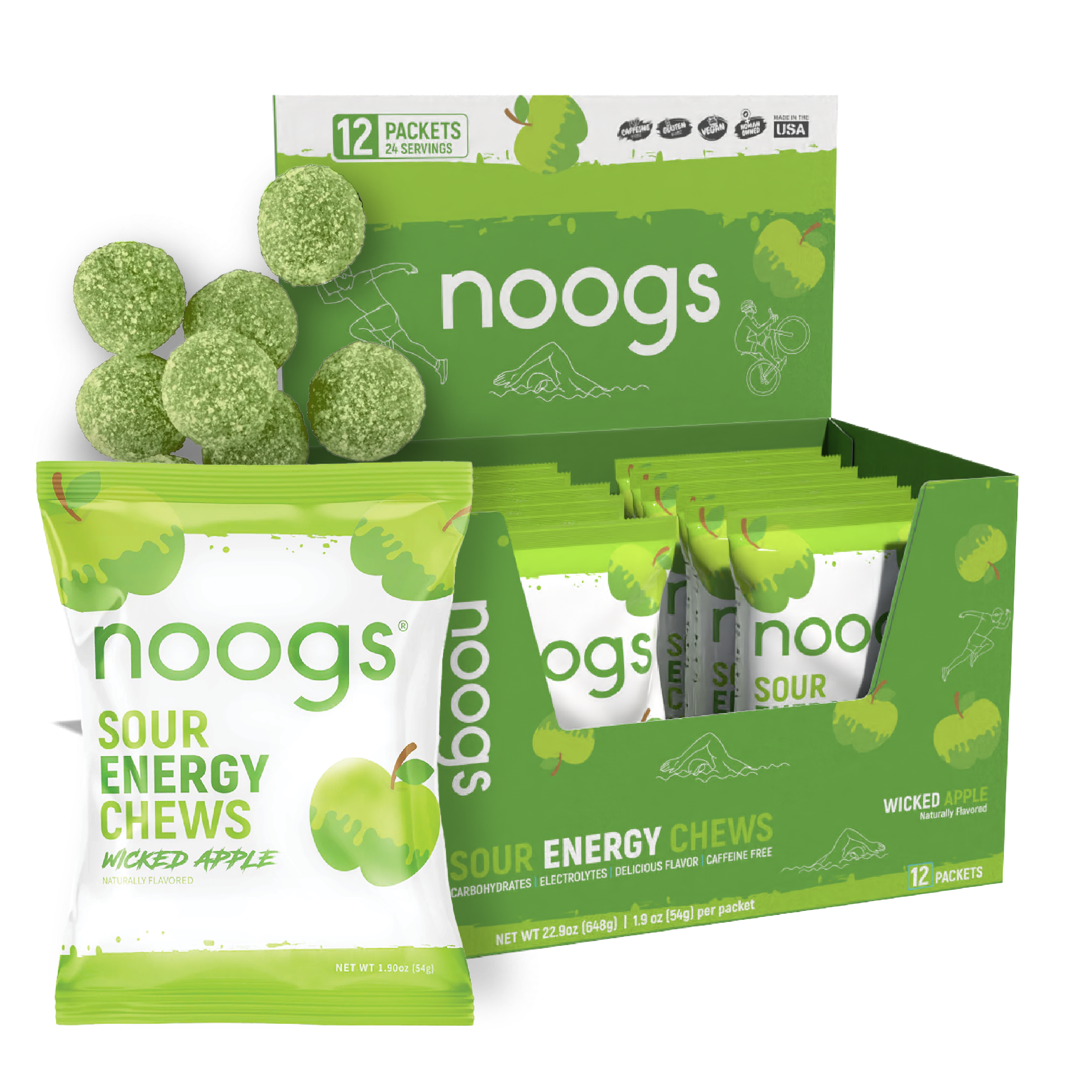 Wicked Apple Sour Energy Chews