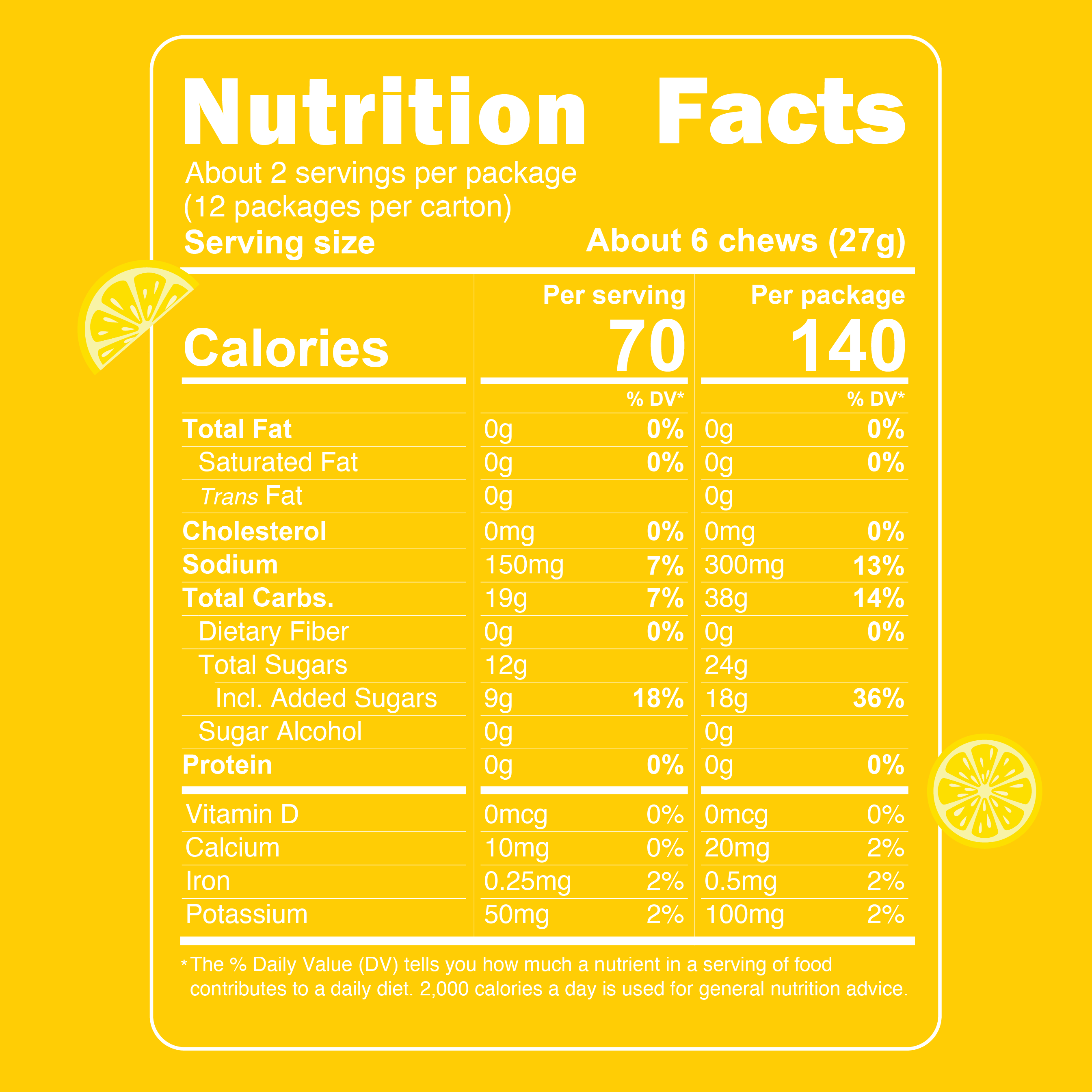 Lemon Zinger Sour Energy Chews