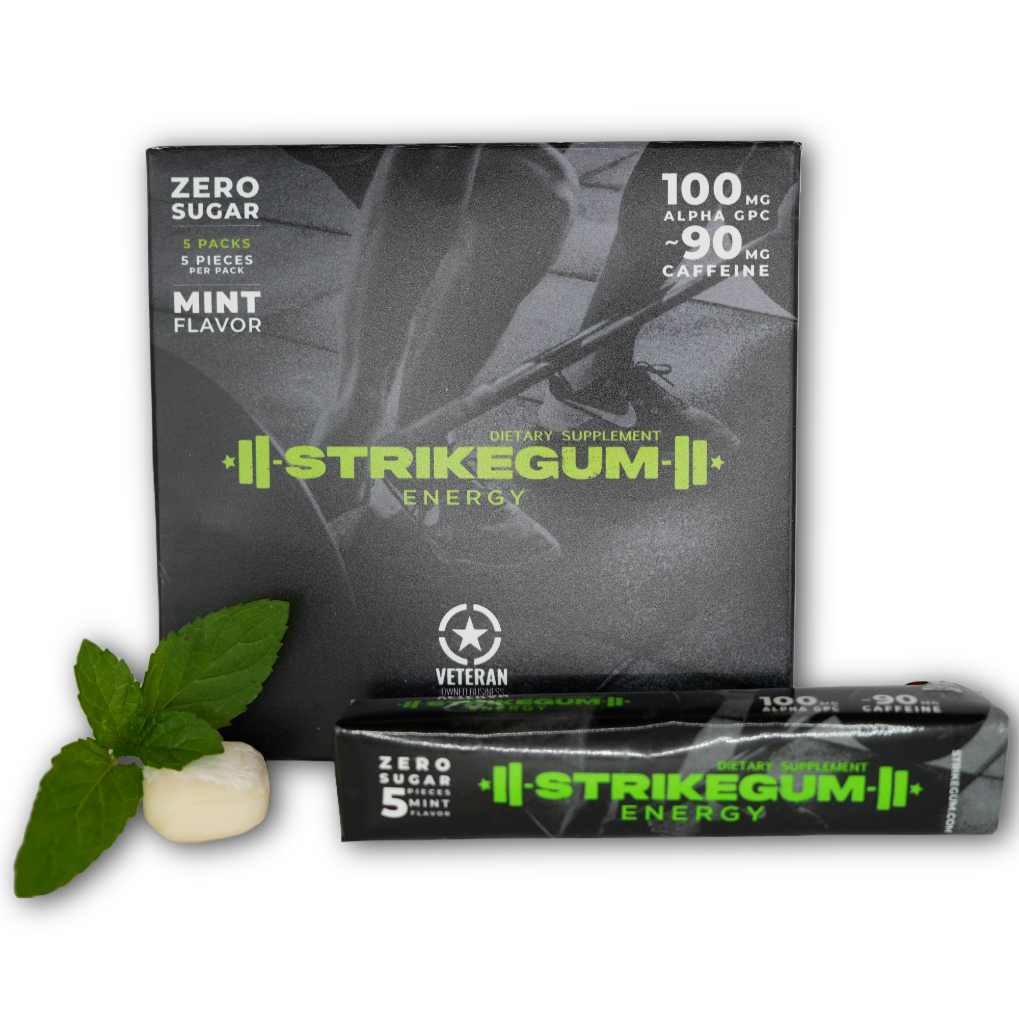 Strike Premium Energy Gum | 5 Packs