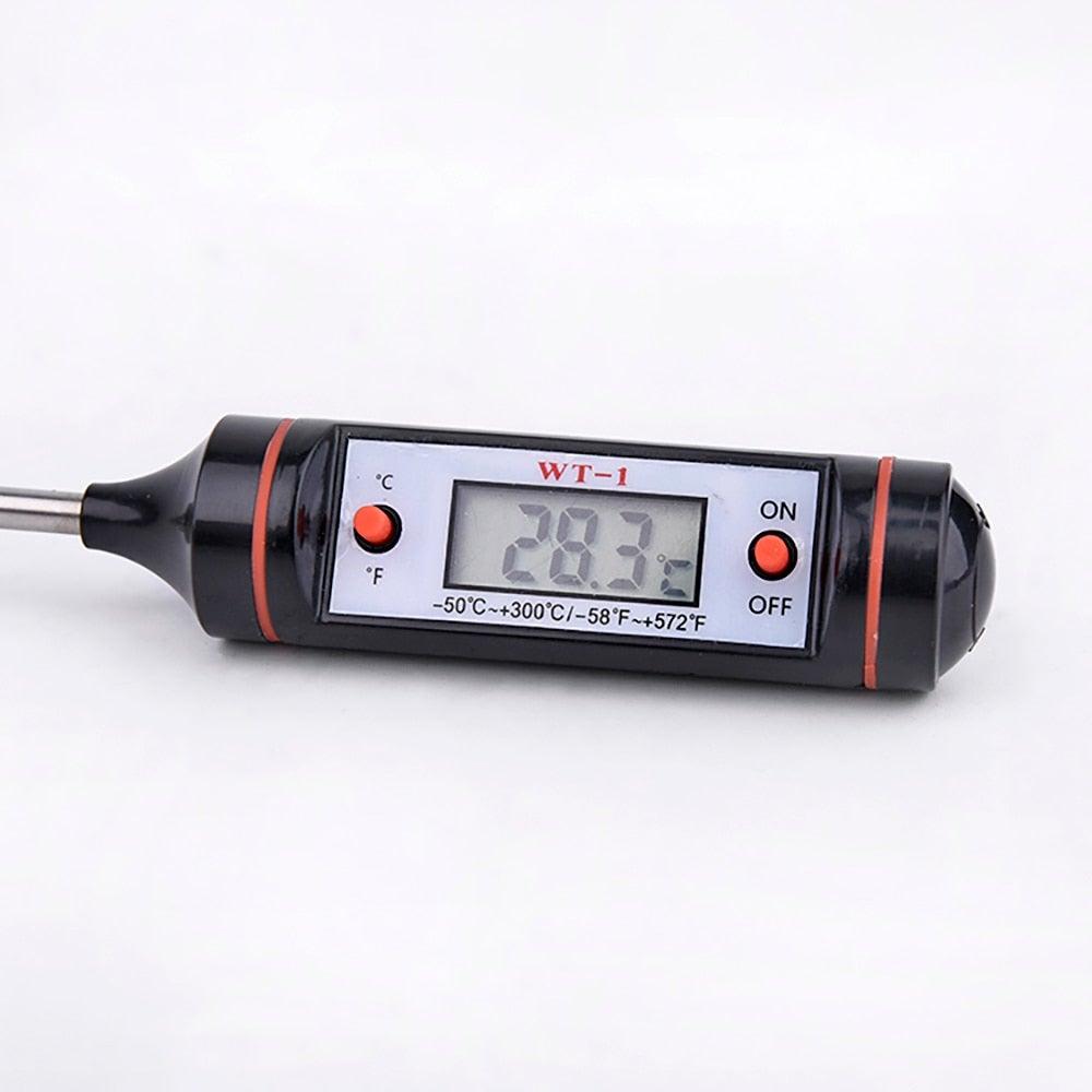 Professional Digital Kitchen Thermometer Barbecue Water Oil Digital Candy Candle Thermometer Cooking Kitchen BBQ Grill Thermometer Probe Instant Read Thermometer for Liquids Meat Food Thermometers 304 Stainless Steel Probe Tools