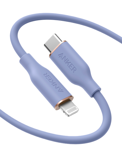 Anker <b>641</b> USB-C to Lightning Cable (Flow, 3 ft Silicone)