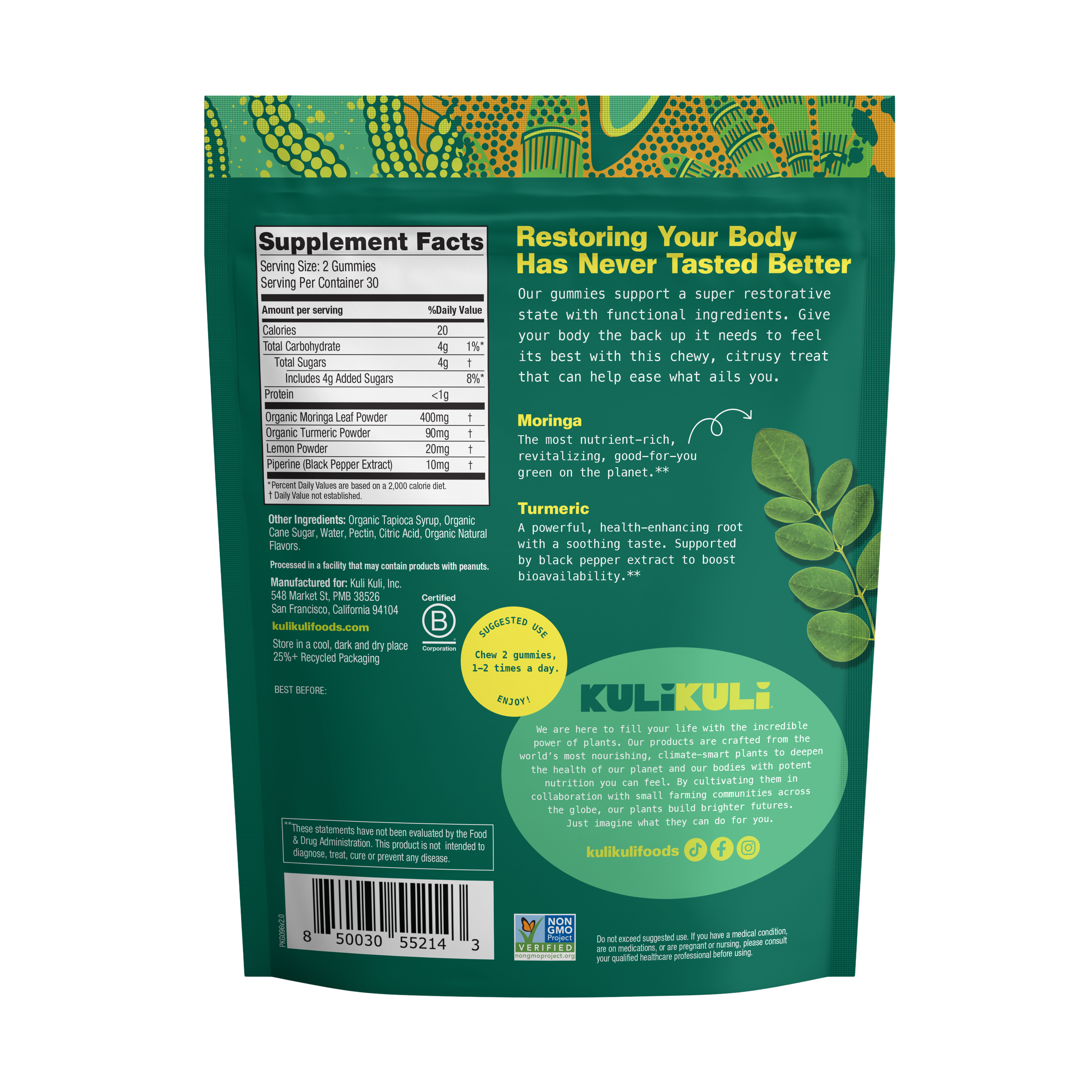 Moringa & Turmeric Superfood Gummies
