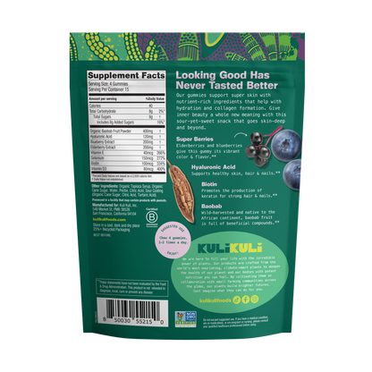 Hyaluronic Acid, Biotin & Baobab Superfood Gummies