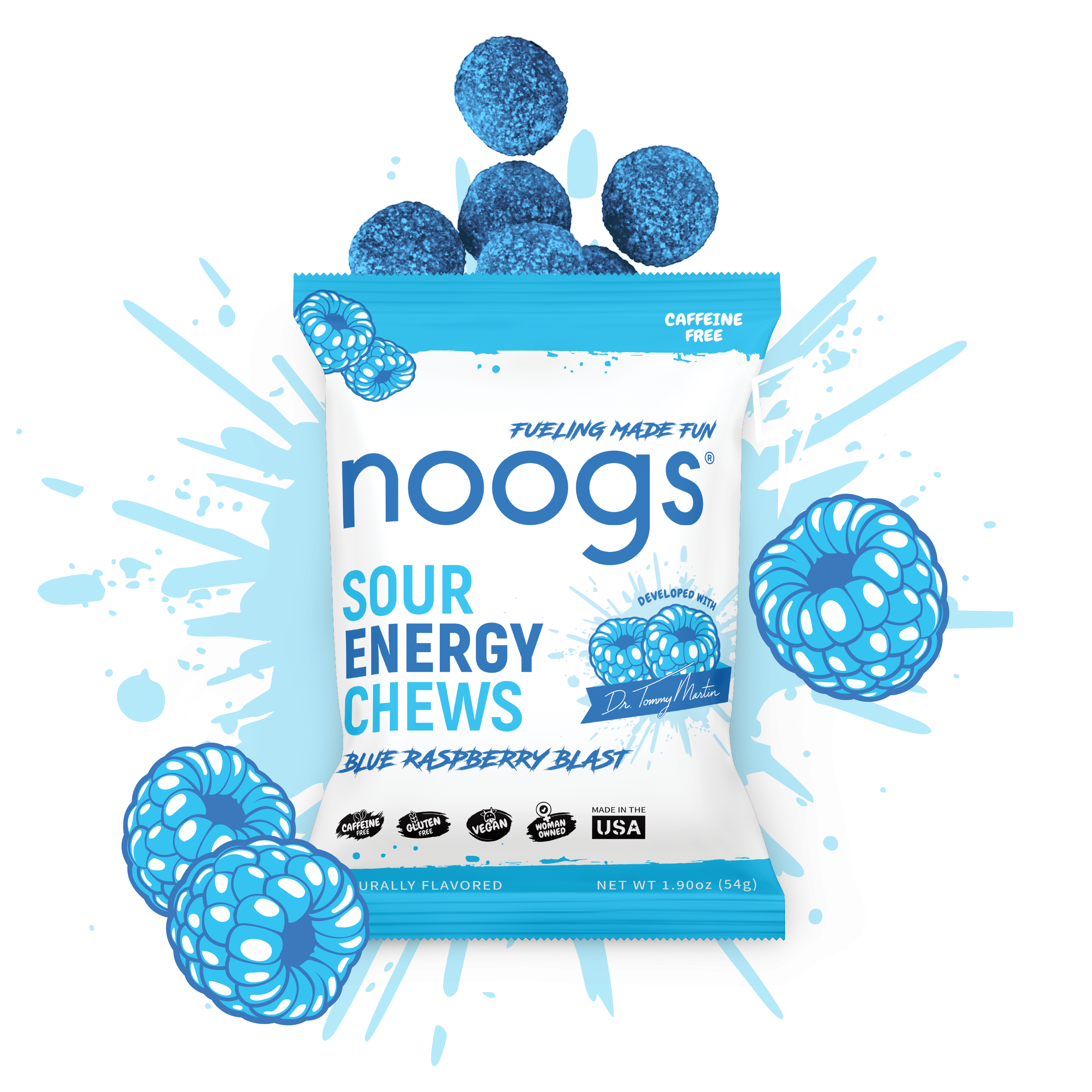Blue Raspberry Blast Sour Energy Chews