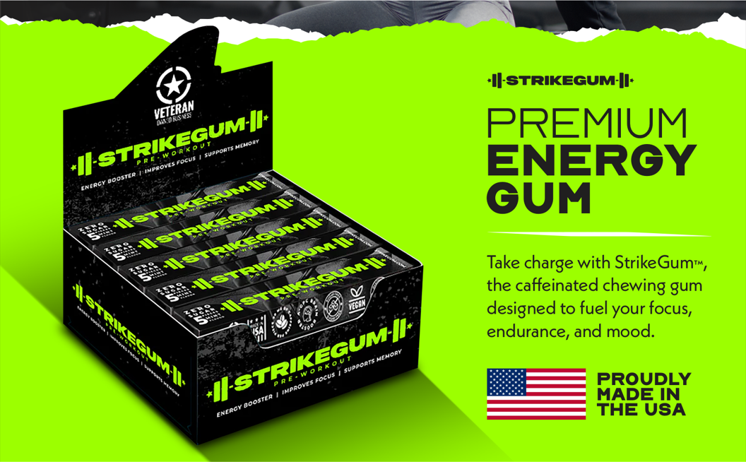 Strike Premium Energy Gum | Tray