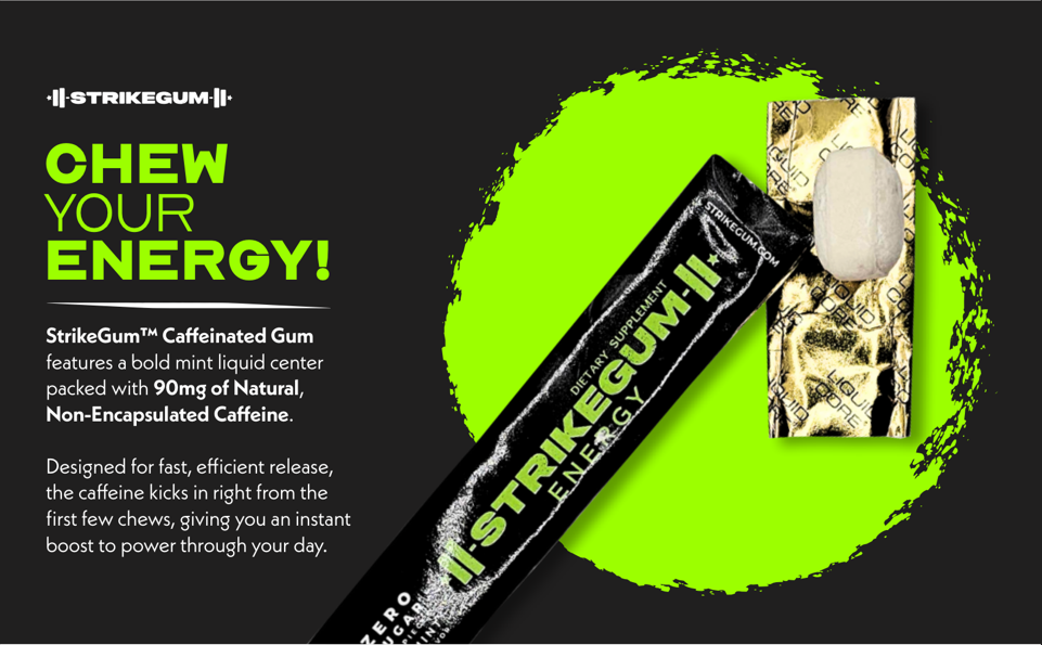 Strike Premium Energy Gum | 5 Packs