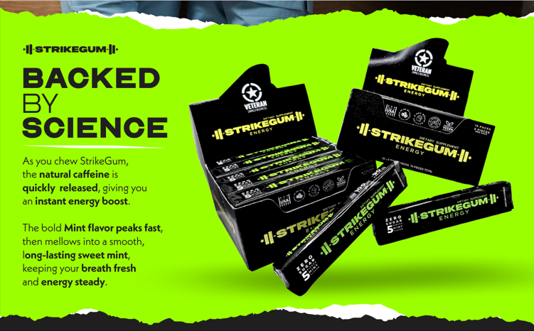 Strike Premium Energy Gum | Tray