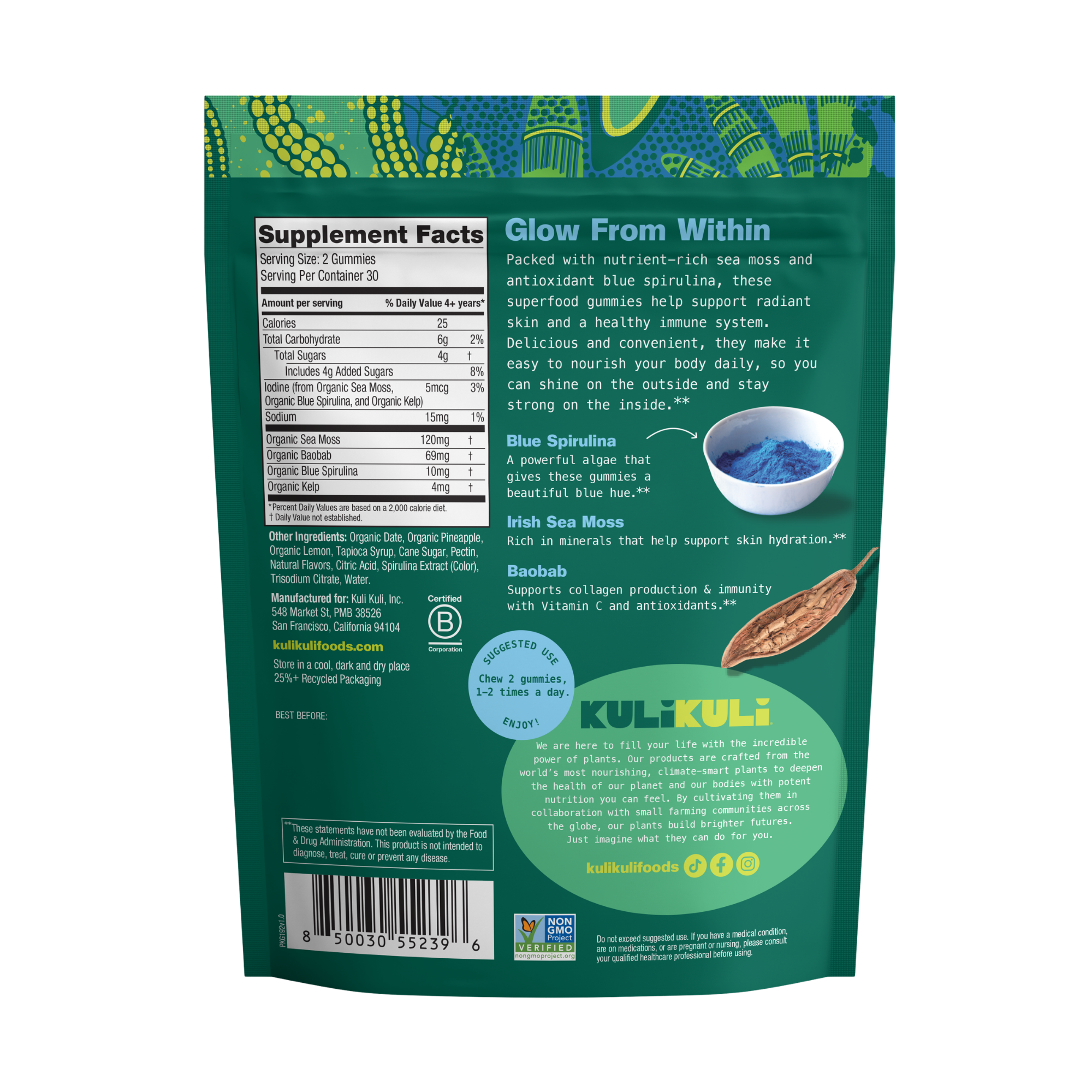 Sea Moss & Blue Spirulina Superfood Gummies