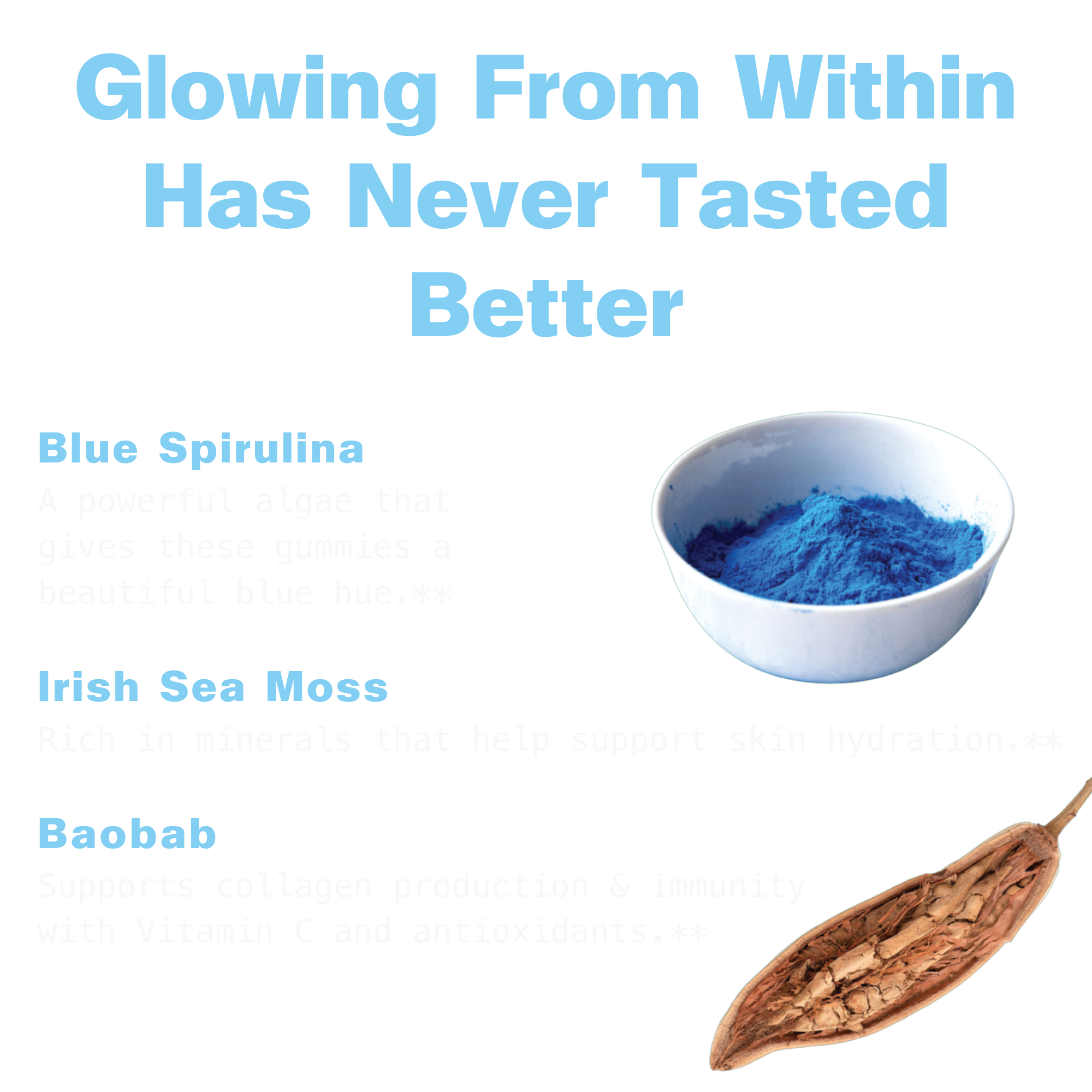 Sea Moss & Blue Spirulina Superfood Gummies